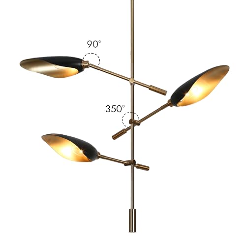 Modern Black and Gold Chandelier