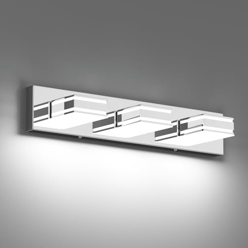 LED Modern Bathroom Vanity Lights Chrome 3 (3 Count)