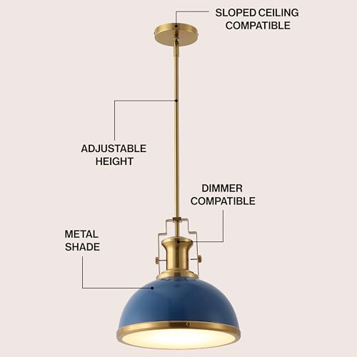 Homer Industrial Dome Pendant 13"