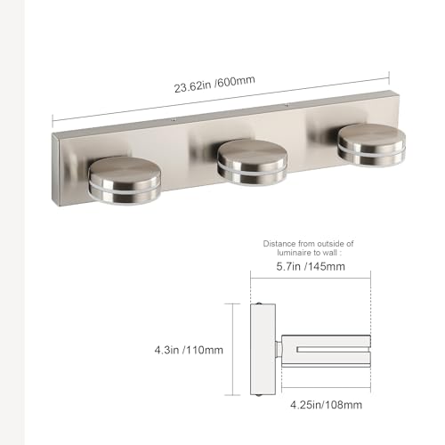 3 Light Bathroom Vanity Light (3 Count)