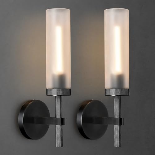 Bblack Knurled Wall Sconce 15" (2 Count)