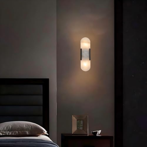 Modern Alabaster Wall Sconce Set of 2