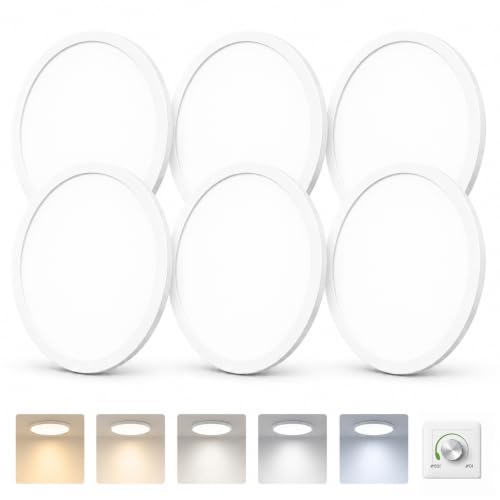6Pack 12Inch LED Flush Mount Ceiling Light (White / 6 Packs)