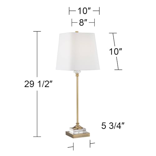Julia 29 1 2" Tall Buffet Table Lamp Gold Crystal Skinny Brass Traditional
