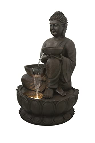 Large Buddha Fountain with Warm White LED