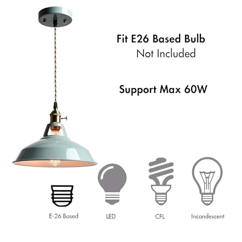 Modern Pendant Light Sea Blue Dimmable Kitchen Hanging Light Fixture