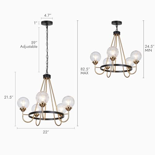 Black Gold Chandelier