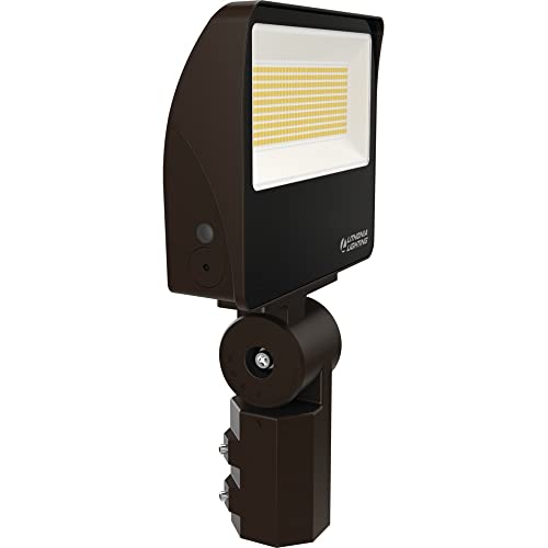 All-in-One LED Flood Light, Waterproof LED Outdoor Light Fixture with Adjustable Brightness and Color Temperature, Yoke or Slipfitter Mount Dusk to Dawn Outdoor Lighting, MVOLT