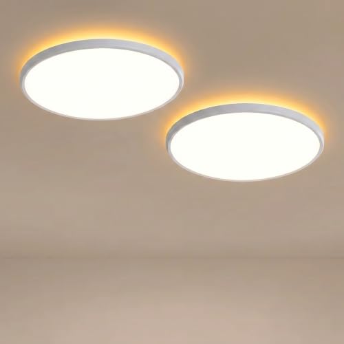 2 Pack 18" Dimmable Flush Mount Ceiling Light Fixture (2 Count)