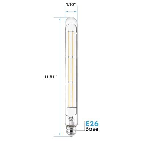 Vintage T9 Long LED Tube Light Bulbs 60W Equivalent (4 Count)