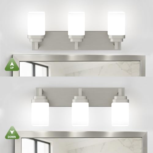 Brushed Nickel Bathroom Light Fixtures (Nickel / 3-Light)
