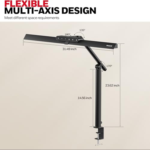 HJ1 Sunturalux LED Clamp Desk Lamp 1200LM for Home Office