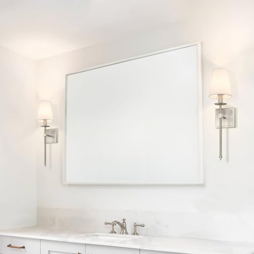 Bedroom Wall Lamps Set of 2 Brushed Nickel Bathroom Sconces (2 Count)