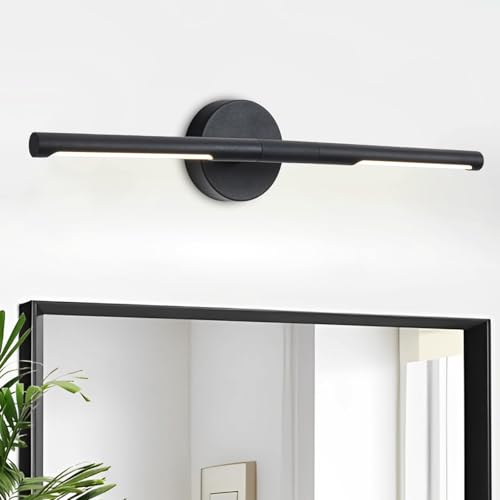 Matte Black Bathroom Light Fixtures Over Mirror 24 Inch