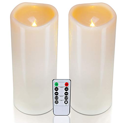4" x 10" Large Waterproof Outdoor Flameless Candles (2 Count)
