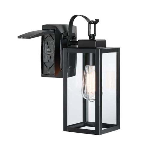 Outdoor Porch Lights with GFCI Outlet