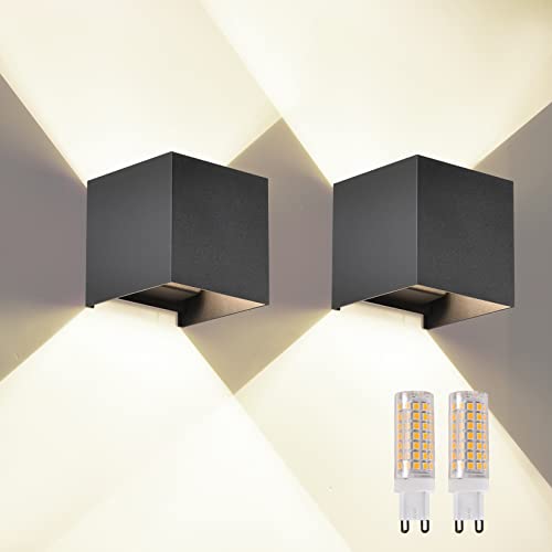 2 Pcs Outdoor Wall Lights Exterior (2 Count)