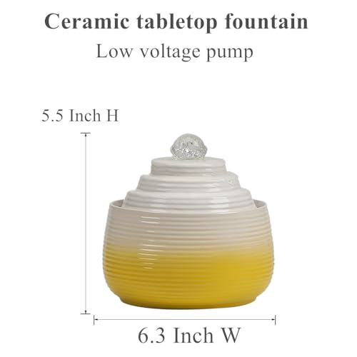 Indoor and Outdoor Fountain Water Feature Fall Ceramic Home Office Decoration mini Tabletop Desktop