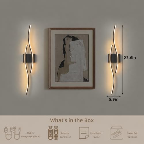 Wireless Wall Sconces Set of Two (2 Count)
