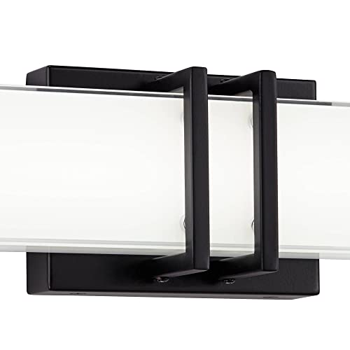 Exeter 24" Wide Black LED Bathroom Vanity Modern Wall Mount Light Fixture