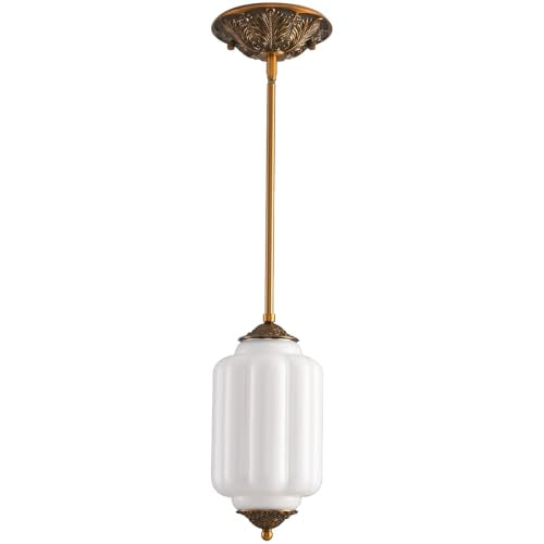 5.5 in Vintage Milk Glass Ceiling Light Fixture