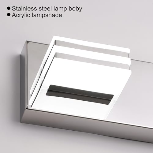 LED Vanity Lighting 30W Lights for Mirror 5 Light Bath Wall Lamps 34 Inch Bathroom Sink Lights over Vanity Modern Long Bath Lights Bars Chrome Wall Sconces Light for Bathroom Restroom 6000K
