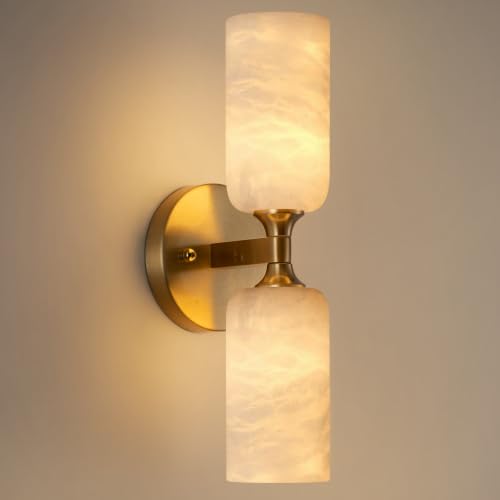 14in Modern Natural Alabaster Wall Sconce