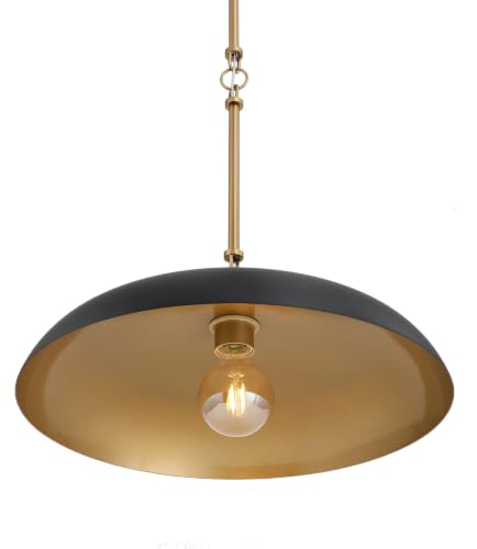 18'' Pendant Light Black Gold Dome E26 Dining Bedroom