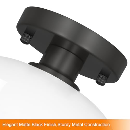 Elegant Black Semi Flush Mount Ceiling Light
