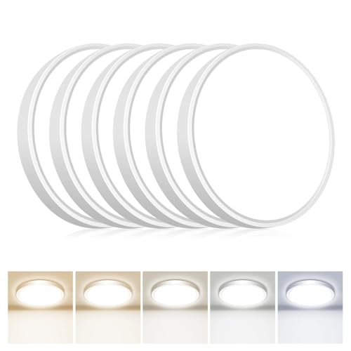 6Pack 12Inch LED Flush Mount Ceiling Light Fixture