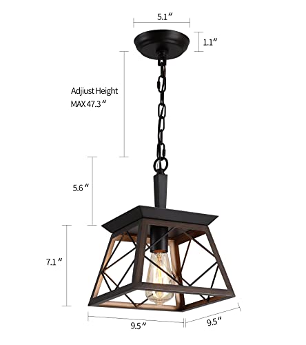 Farmhouse Hanging Pendant Light Fixture