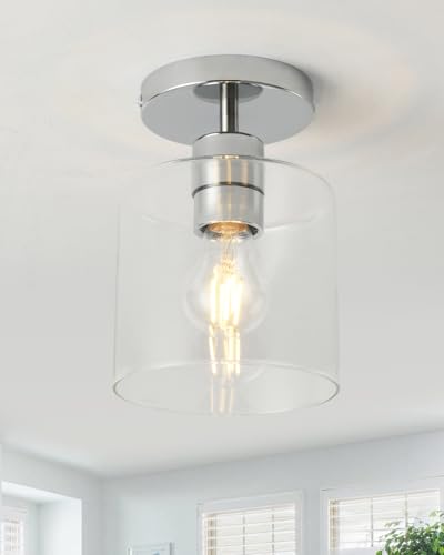 Chrome Semi Flush Mount Ceiling Light (2 Count)