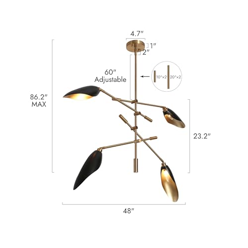 Modern 48" Large Chandelier