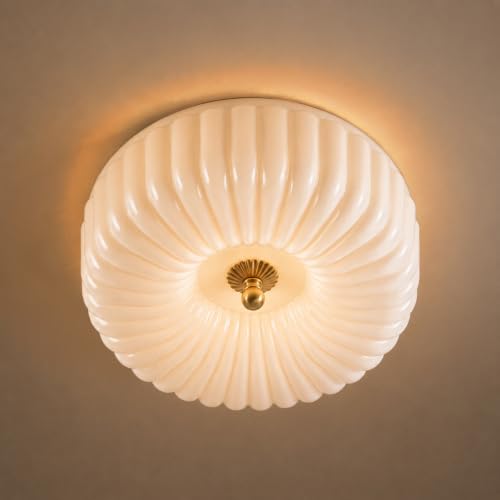 Gold Flush Mount Ceiling Light (12 In)