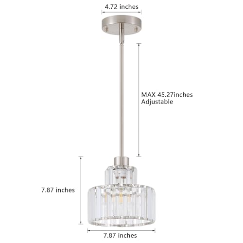 Brushed Nickel Pendant Lights Kitchen Island 1 Pack