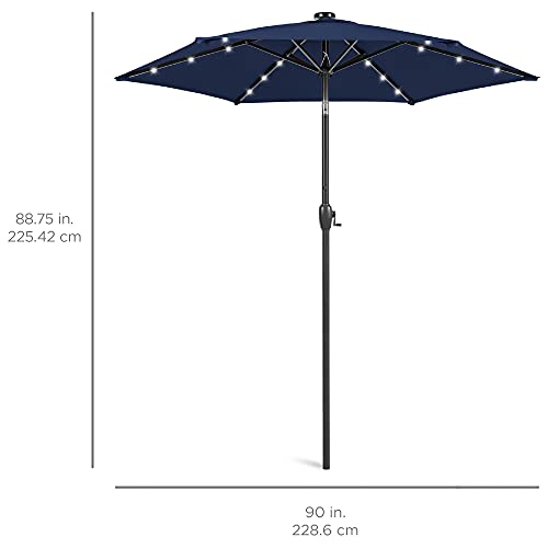 7.5ft Solar Umbrella LED Lighted Patio Umbrella