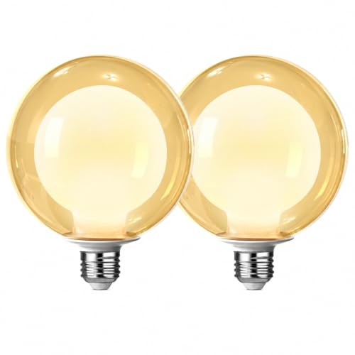 G125 Decorative Large Globe LED Bulb (2 Count)