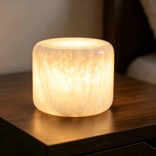 Natural Marble LED Desk Lamp Touch Control Rechargeable Dimmable