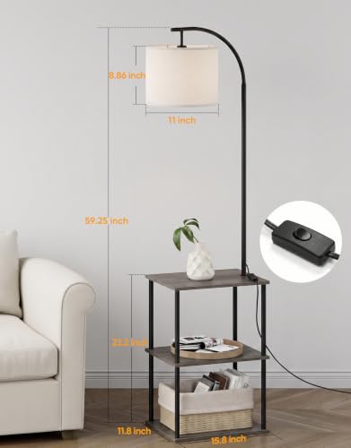 Floor Lamp with Table