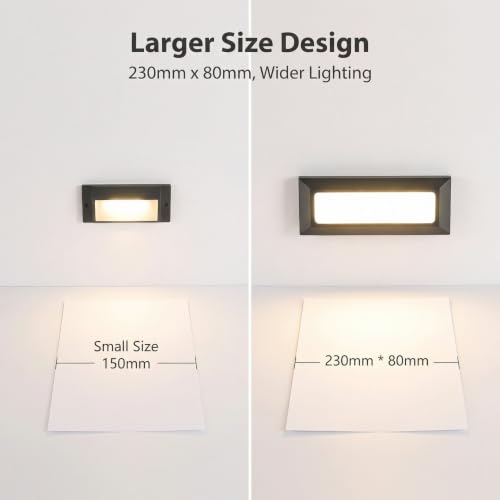 Upgraded Dimmable 3 Color LED Outdoor Indoor Step Lights