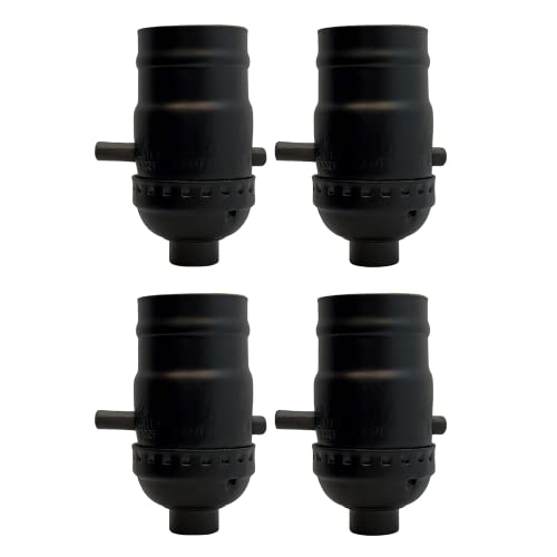 Push Through Lamp Socket for Incandescent or LED Bulbs (4 Count)