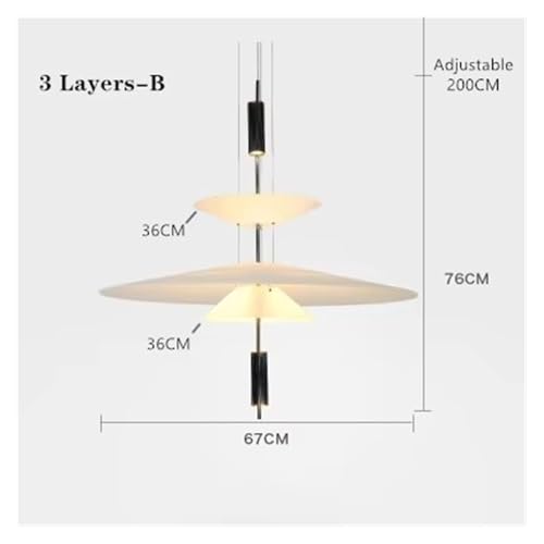 Nordic Acrylic LED Pendant Lights Umbrella Shape Chandelier Spain Art Designer Hanging Light Fixtures for Living Room Restaurant