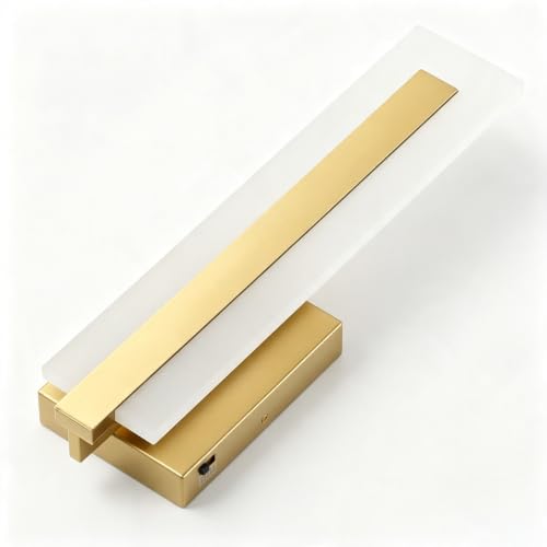 Hardwired Gold Dimmable Modern LED Wall Sconce 3000K 3500K 4000K 5000K 6000K Indoor Wall Lights Up and Down Wall Mount Light for Living Room Bedroom Hallway Corridor