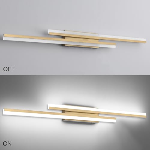 48 Inch LED Bathroom Light Fixtures Over Mirror Brushed Gold Vanity Light Modern Bath Lighting Bar 5CCT