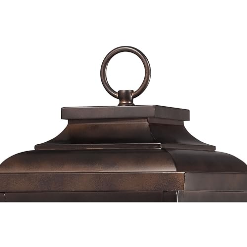 Irvington Manor 3 Light Post Mount in Chelesa Bronze Finish with Clear Seeded Glass