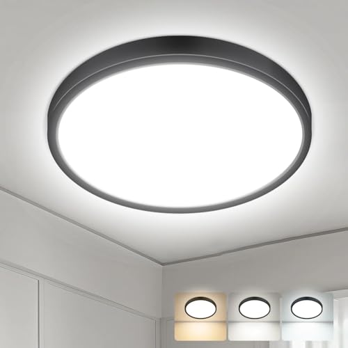 1PACK Flush Mount LED Ceiling Light Fixture Black