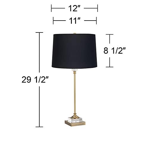 Julia 29 1 2" Tall Buffet Table Lamp Gold Crystal Black Traditional Shade