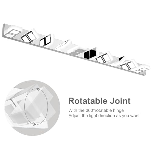 66inch Chrome Bathroom Vanity Lights Stainless Steel Acrylic LED Modern Chrome Bathroom Wall Lighting Fixtures