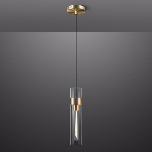 Modern Glass Brass Pendant Lights Kitchen Island