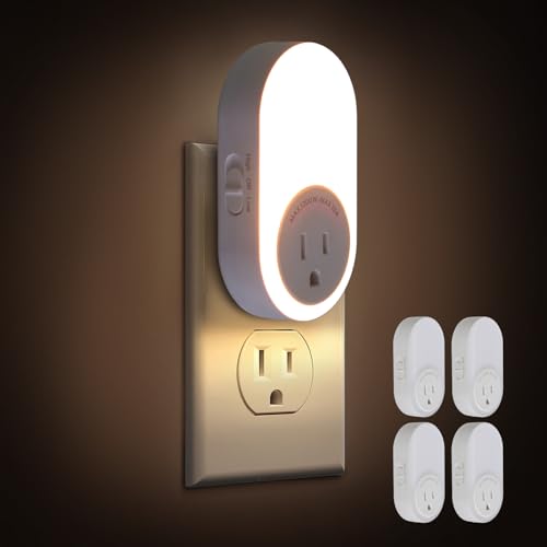 Night Lights Plug Into Wall with Power Outlet (4 Count)